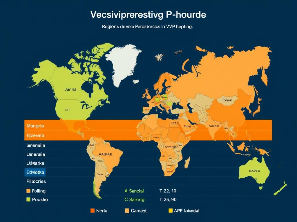 Таблица сравнения популярных регионов для VPS-хостинга