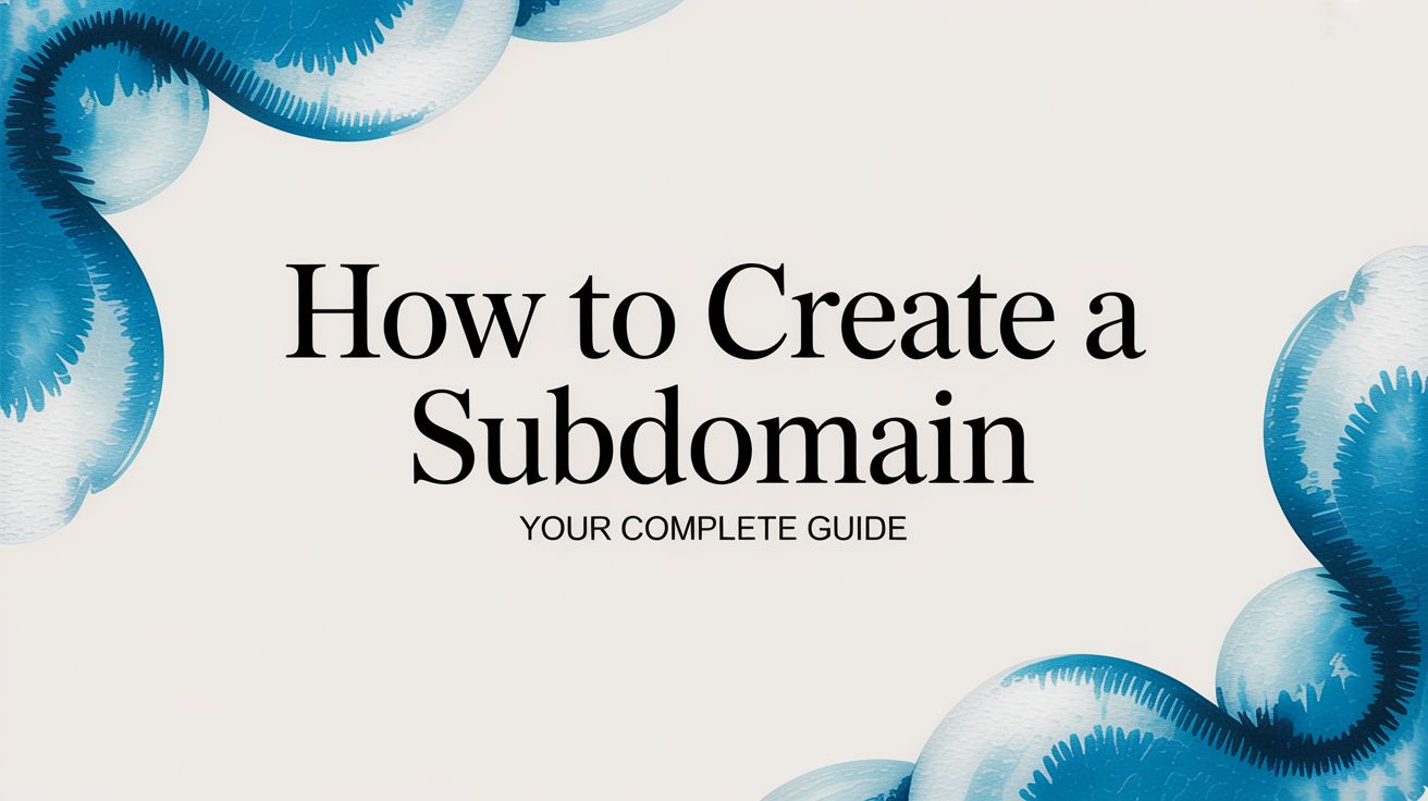 how to create a subdomain title card