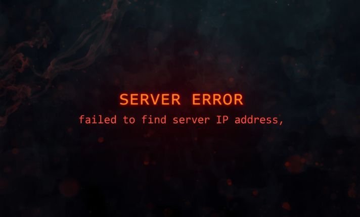 failed to find server ip address server error