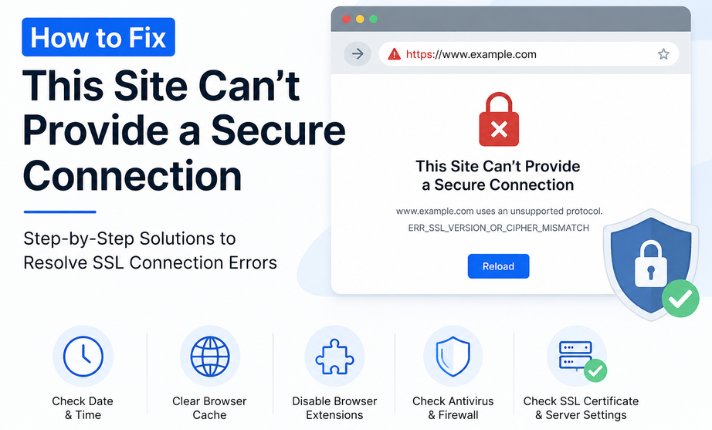 this site cant provide a secure connection ssl error