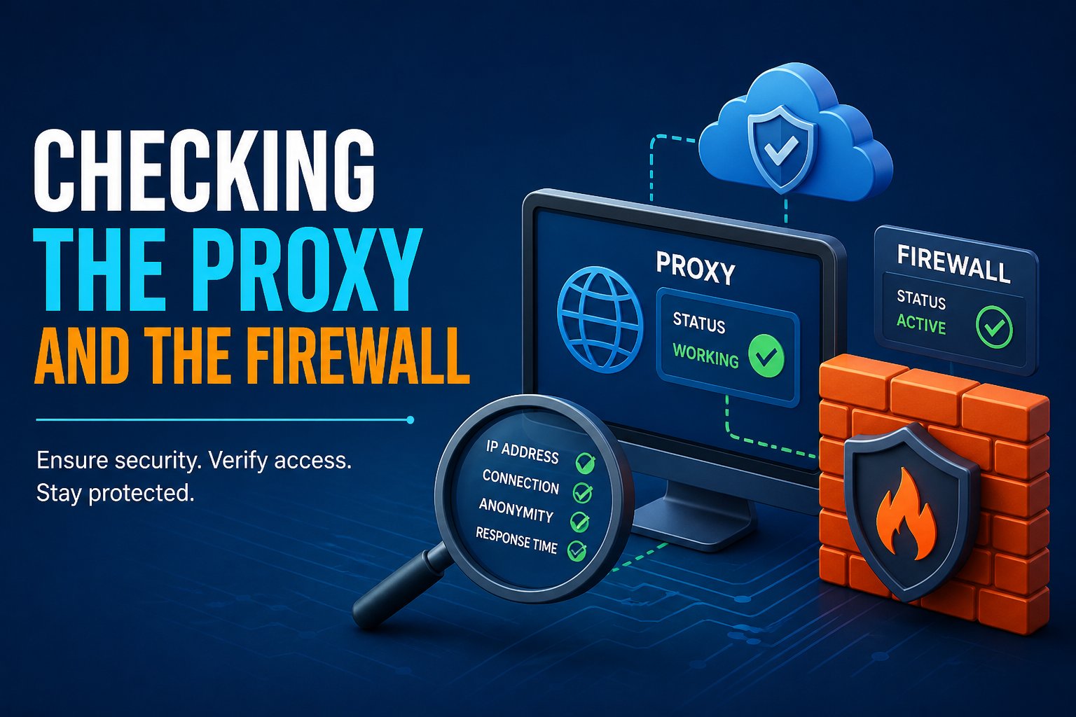 checking the proxy and the firewall network security