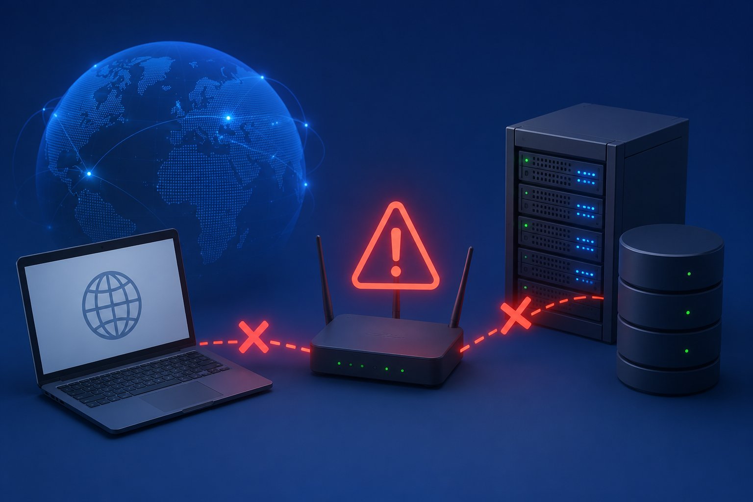perhaps dns server unavailable network error