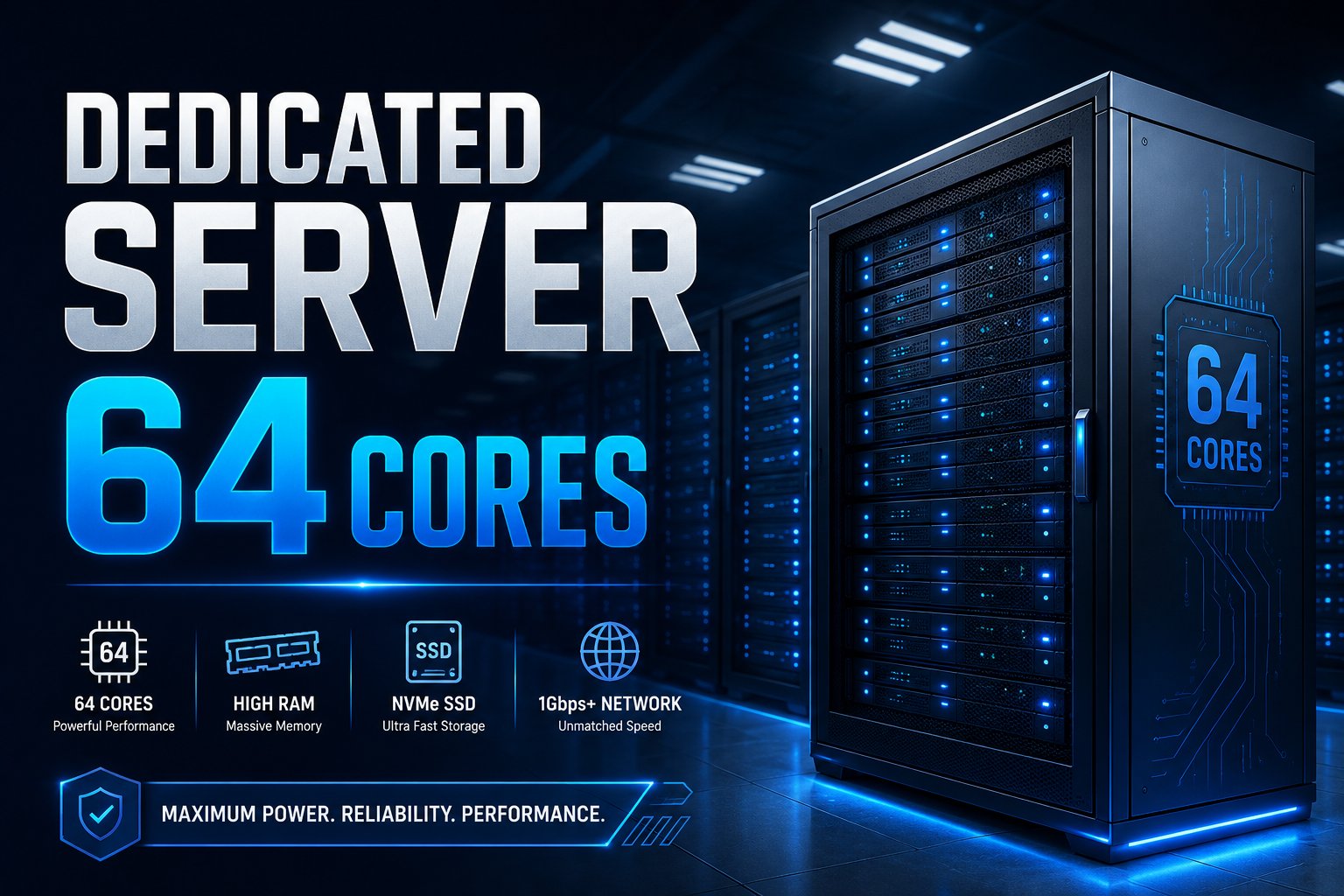 dedicated server 64 cores server rack