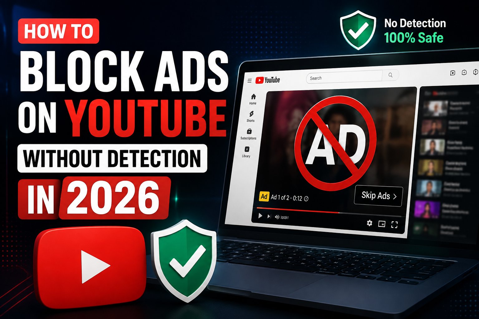 how to block ads on youtube without detection ad blocking